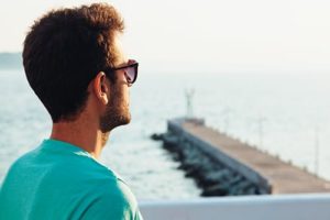 This man facing the water knows that rehab in Florida is effective AND pleasant.